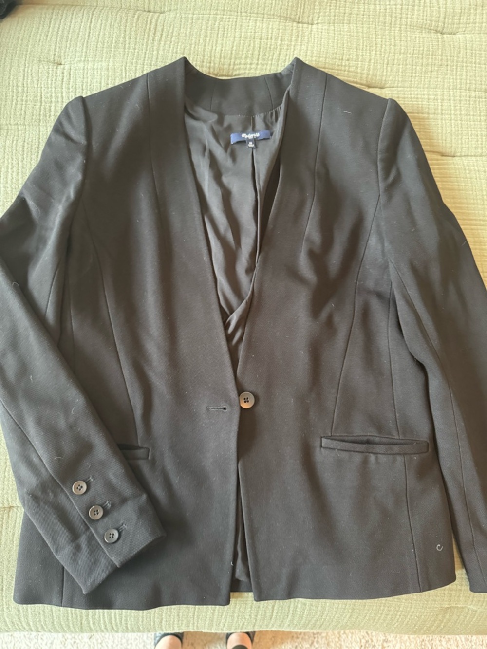 Madewell Black Single-Button Blazer